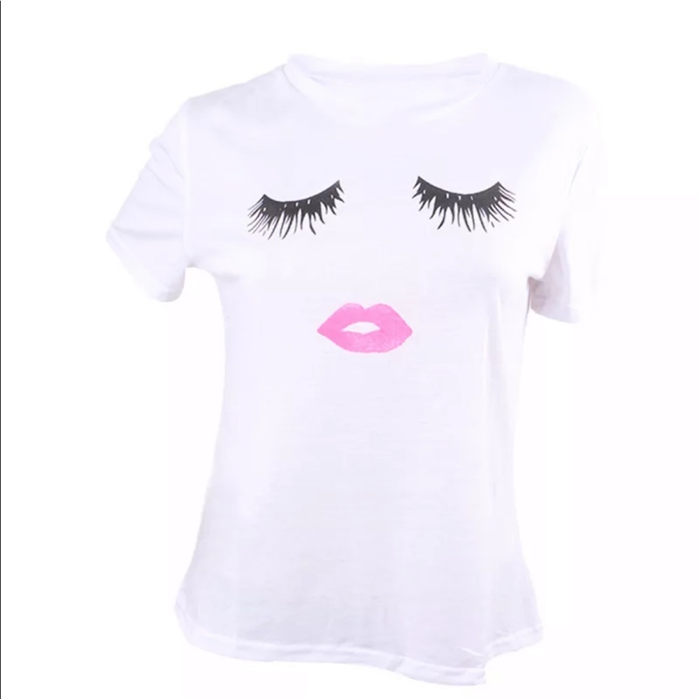 NEW Lovely Lashes and Lips graphic Tee Shirt 🎄🎄🎄🎄🎄. Perfect stocking stuffer